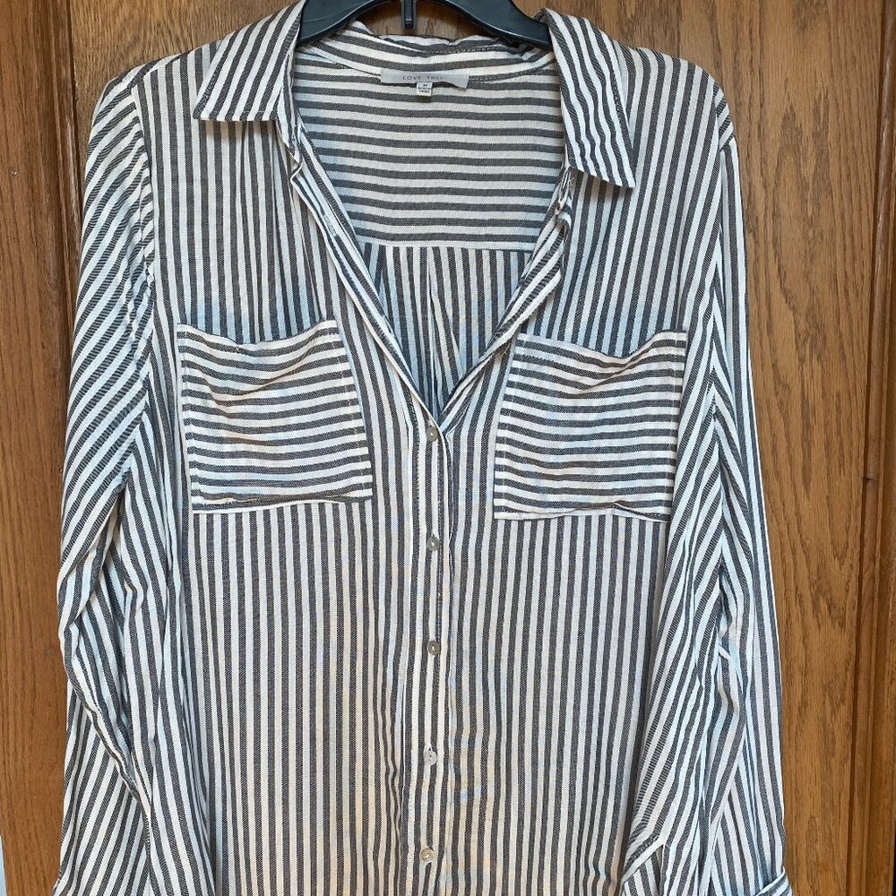 Striped button down shirt NWT size M